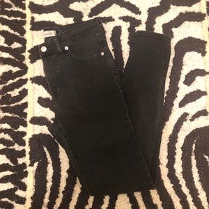 Madewell black high rise skinny jean size 28